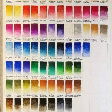 Акварель «белые ночи»: палитра акварельных красок на 12 и 24, 36 и 48 цветов, их названия и отзывы