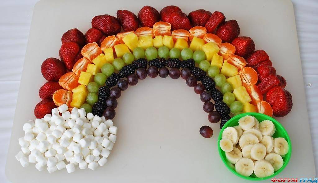 Нарезка фруктов на детский праздник (55 фото): украшение и оформление нарезки для дня рождения. как красиво подать фрукты?