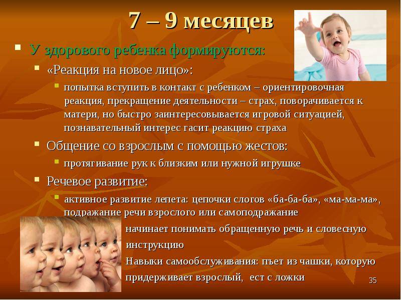 Развитие детей от 1 до 2 лет