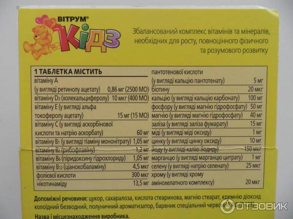 Какие витамины лучше выбрать для ребенка 4 лет?
