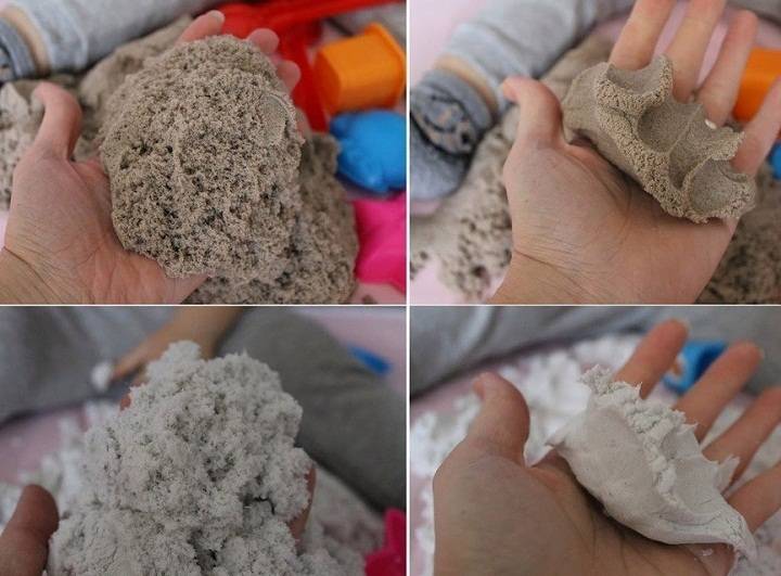 Лизун из кинетического песка: как сделать игрушку и рецепты песочного слайма, правила хранения