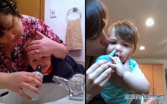 Как промыть нос физраствором ребенку в возрасте от 1 до 4 лет