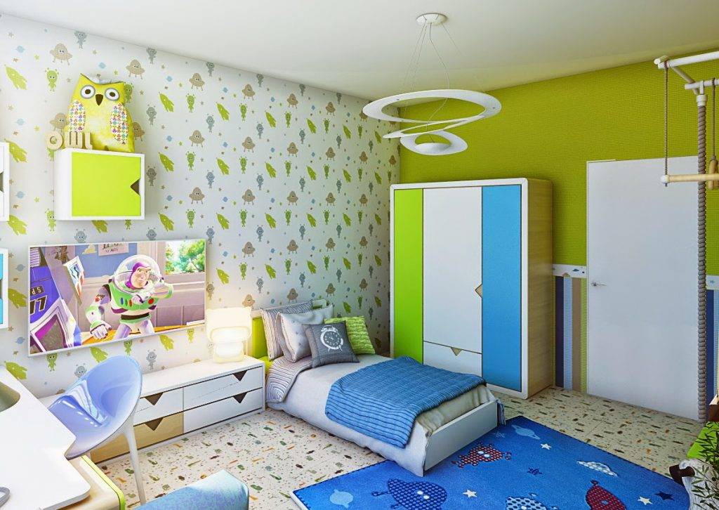 Обои в детскую комнату для разнополых детей: 20 фото лучших интерьеров