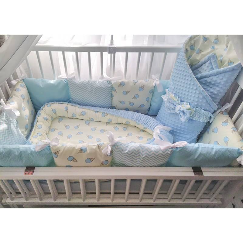Бортики в кроватку — как выбрать комплекты бамперов в кроватку для новорожденных (75 фото)