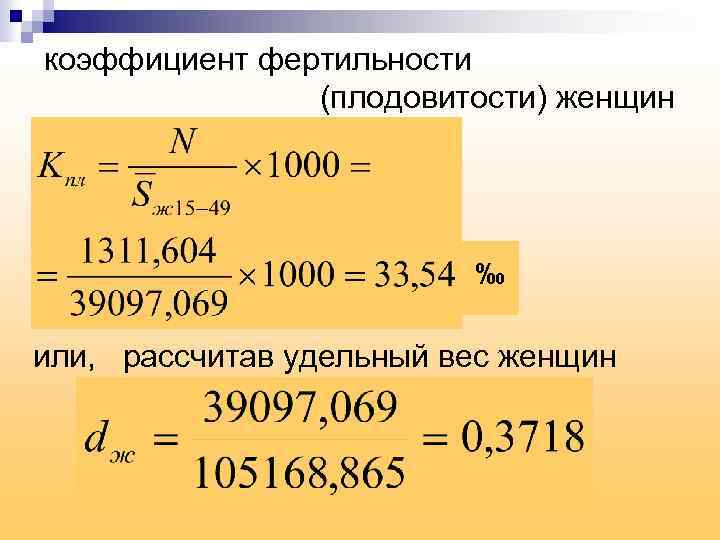 Показатели уровня рождаемости — wiki-kubsu