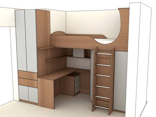 Выбираем детский уголок с кроватью и столом: материалы, размещение, дизайн