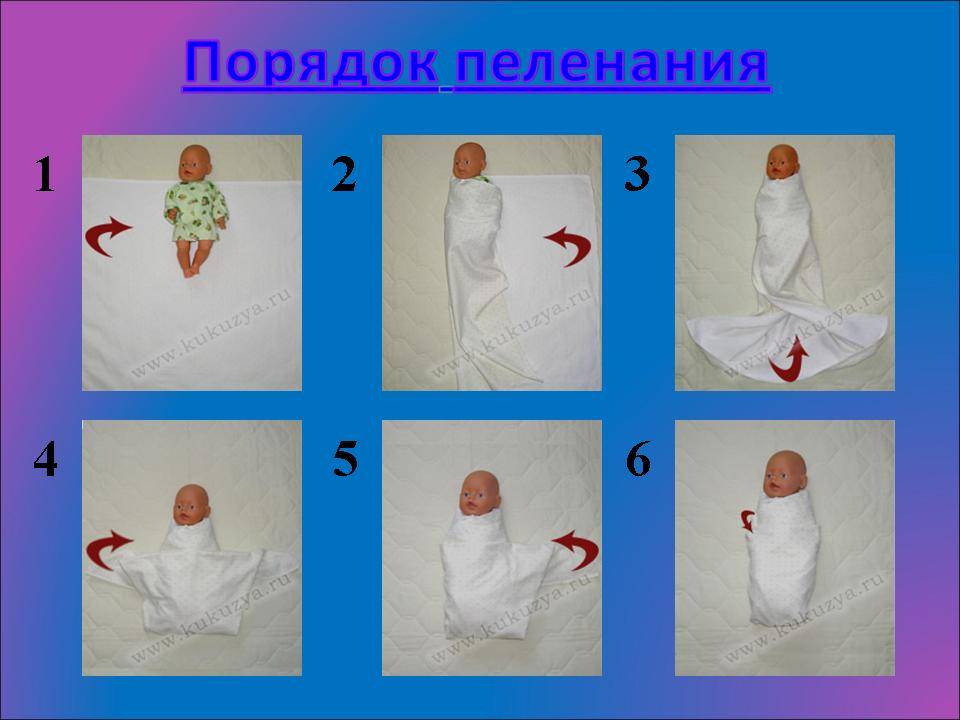 Как правильно пеленать новорожденного: алгоритм действий