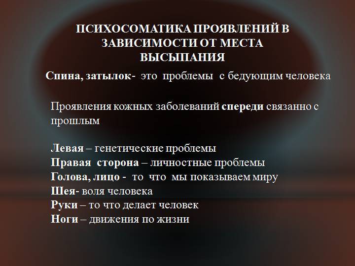 Психосоматика кожных заболеваний на теле у ребенка фото с пояснениями