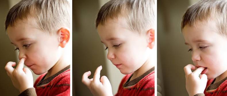 Как отучить ребёнка есть козявки из носа