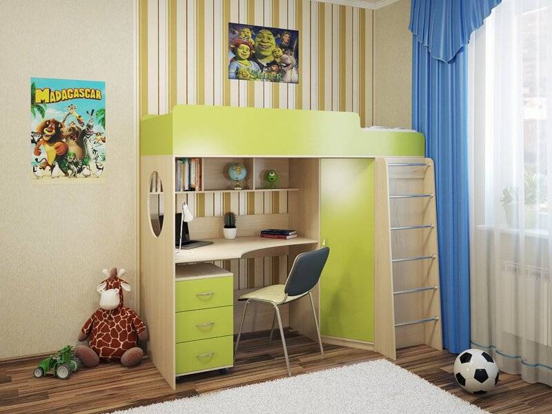 Детский уголок с кроватью и столом: материалы, расположение и оформление  | дневники ремонта obustroeno.club