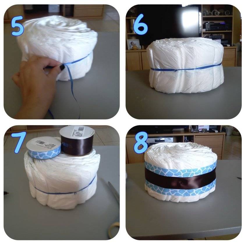 Как сделать торт из памперсов своими руками