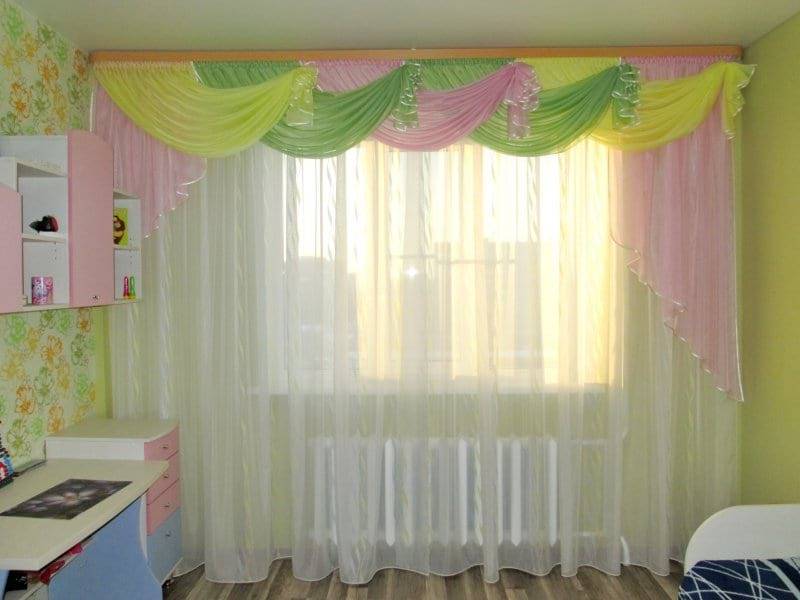 Ламбрекены в детскую (53 фото): в комнату для девочек и мальчиков-подростков, шторы своими руками из тюли