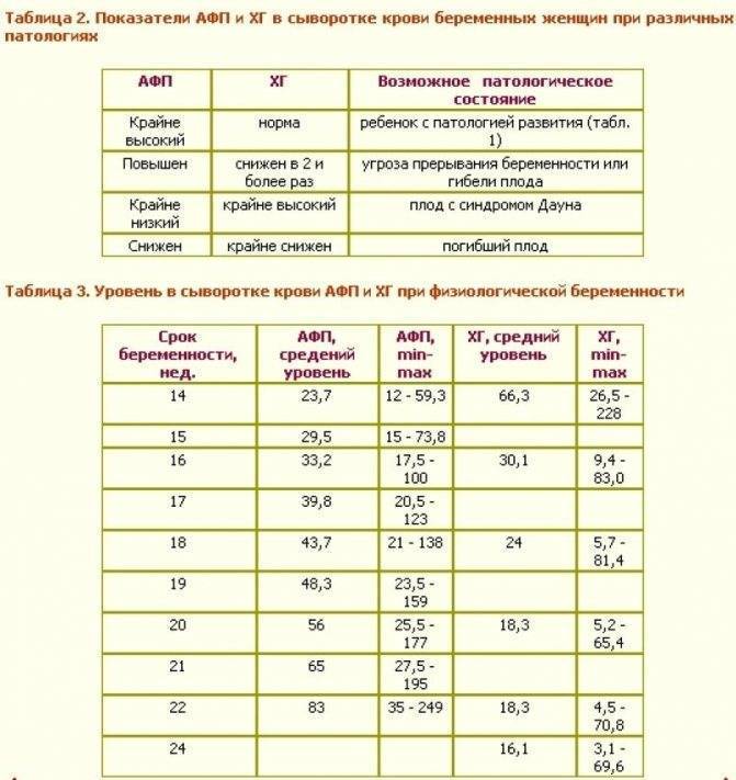 Афп при беременности – норма по неделям: таблица, причины повышенных значений альфафетопротеина у беременных женщин
