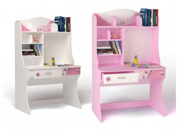 Стол письменный картинки для детей – белый и розовый детский на 7-9 лет и для подростка 12 лет, красивые угловые и с надстройкой