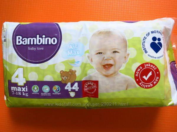 Описание подгузников Bambino