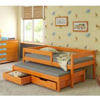 Выдвижные кровати для двоих детей, особенности конструкции, габариты и правила выбора материала изделия