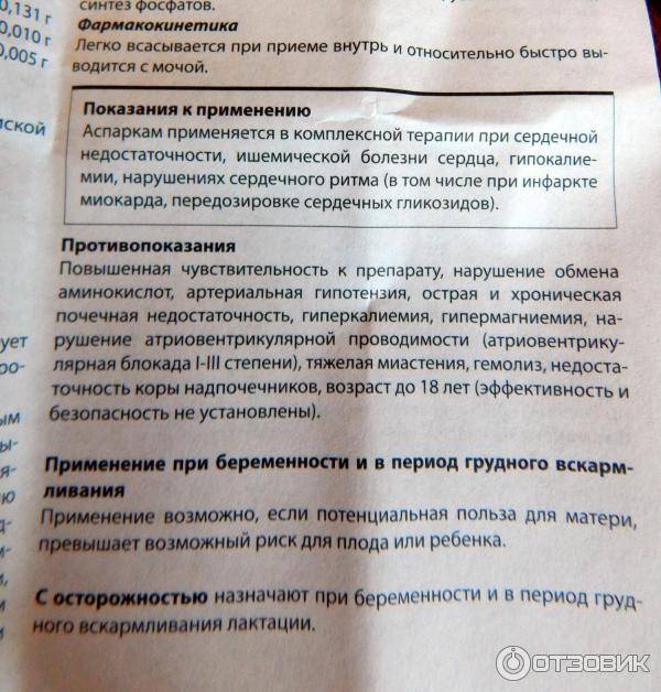 Побочные действия от диакарба и аспаркам у грудничка