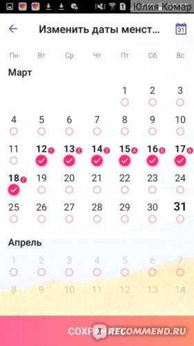 Календарь овуляции онлайн