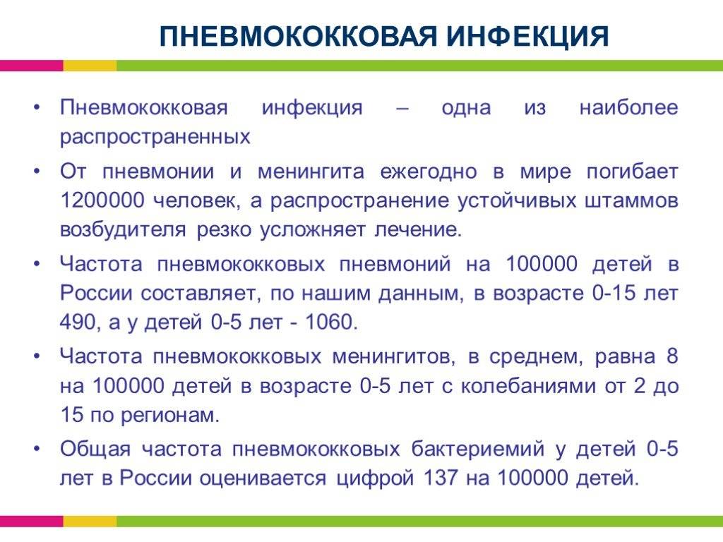 Вакцинация от пневмококковой инфекции у детей схема