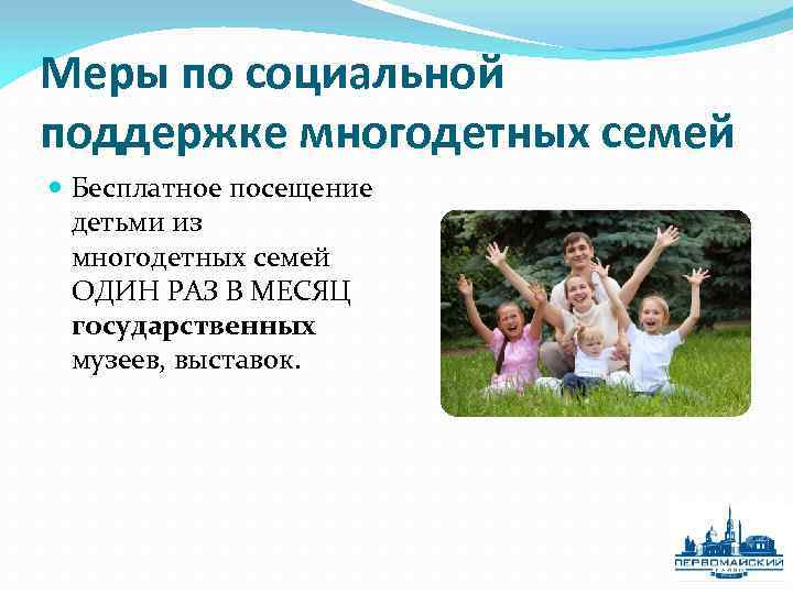 Многодетные семьи российской федерации и виды доступной им социальной помощи: механизм получения