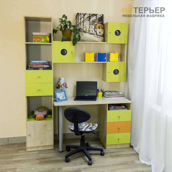 30 комнат с письменными столами для двоих детей
