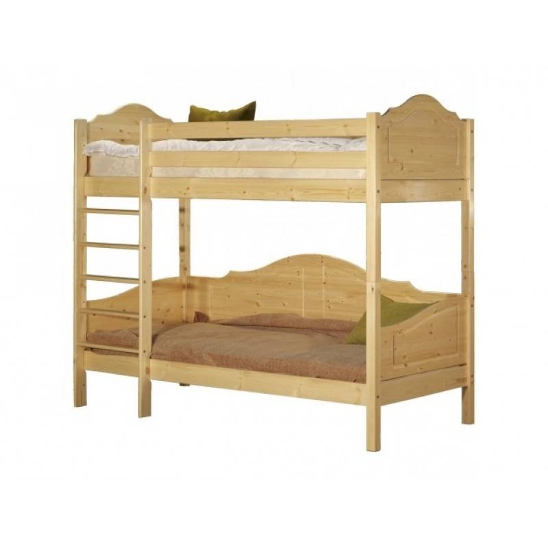 Детская двухъярусная кровать из массива (52 фото): деревянная двухъярусная модель из дерева сосны для детей