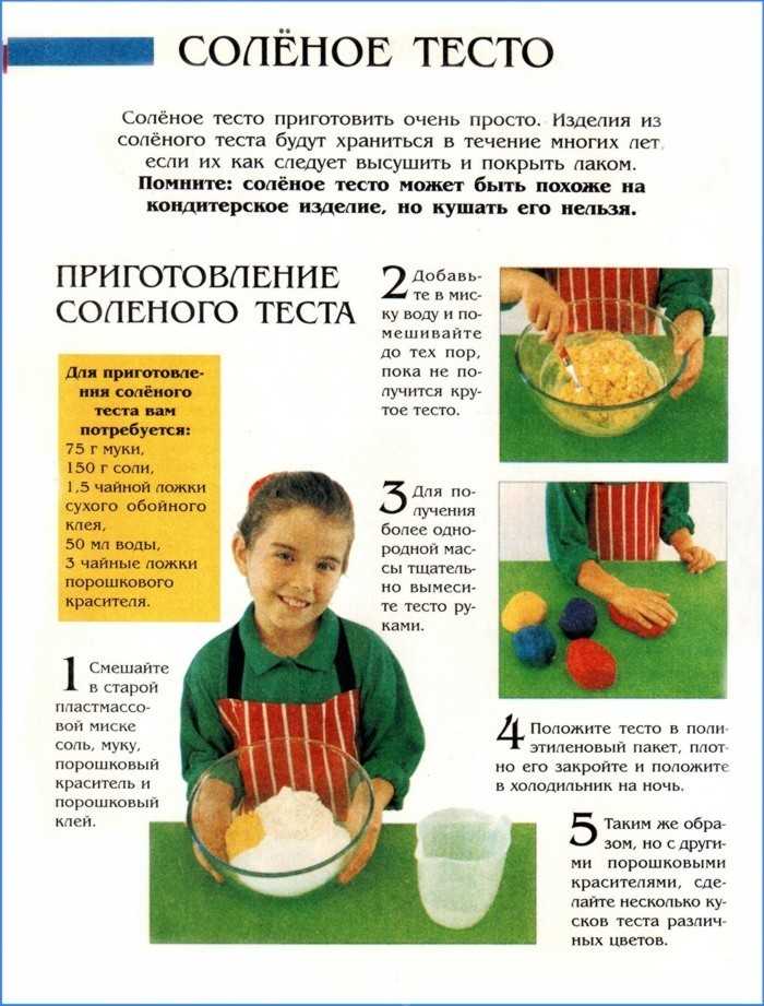 Как приготовить соленое тесто для лепки игрушек