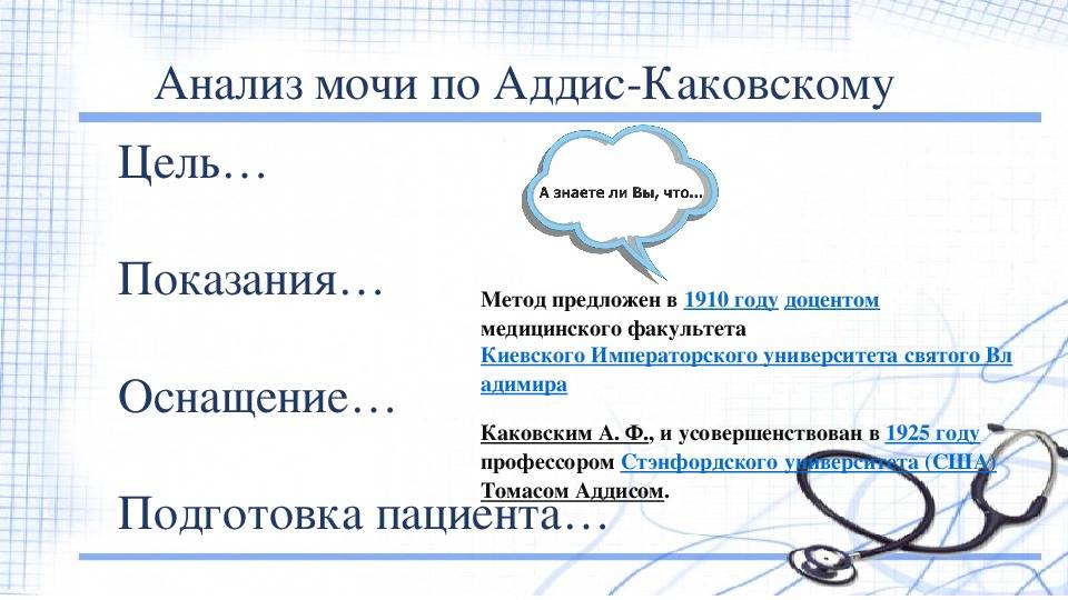 Взятие мочи на анализ