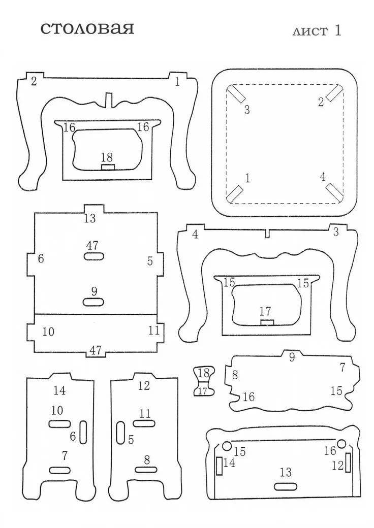 Домик из фанеры: чертеж + инструкция по изготовлению