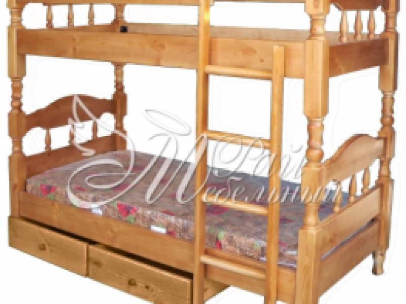 Детские двухъярусные кровати из массива дерева (38 фото): деревянная модель для детей из натуральной сосны, размеры конструкций с ящиками