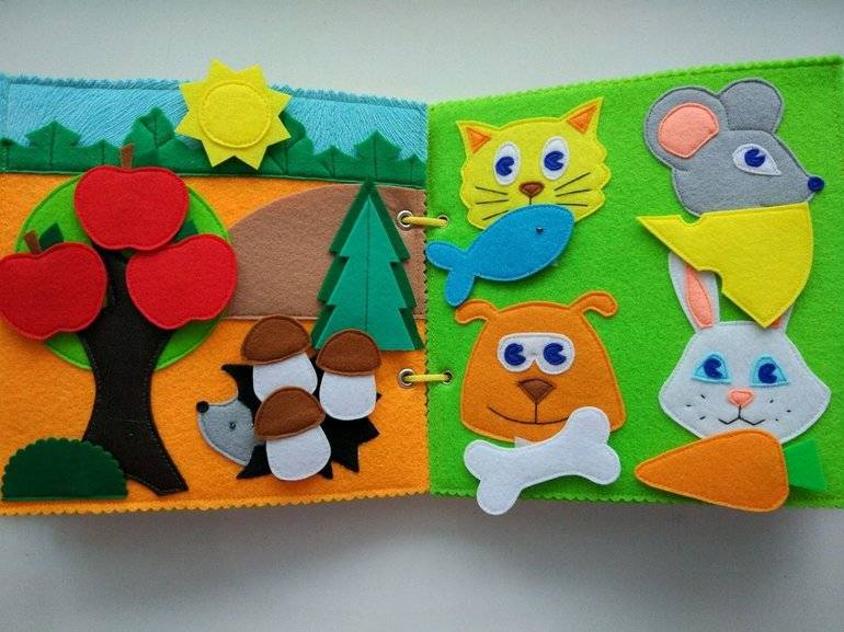 Развивающие книжки для детей своими руками из ткани: выкройки, модели из фетра