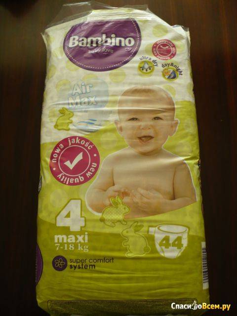 Описание подгузников Bambino