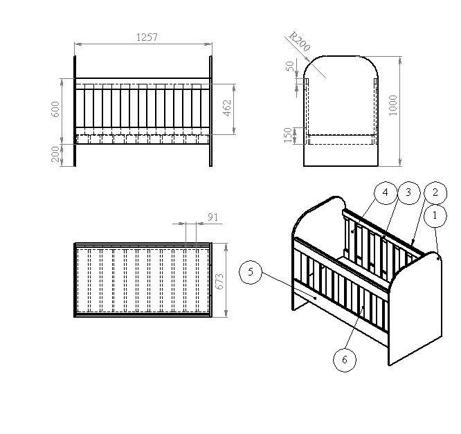 Стандартные размеры детской кроватки: класические габариты кроваток