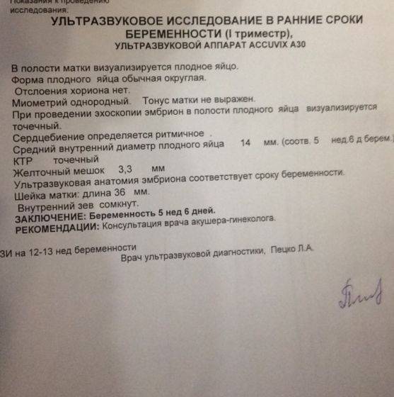 Узи в 5 акушерских недель беременности: что показывает исследование еще через 5 дней?