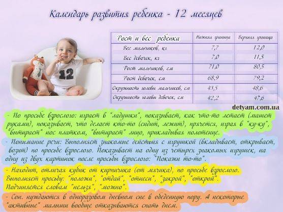 Календарь развития ребенка по месяцам до 1 года: полная таблица навыков